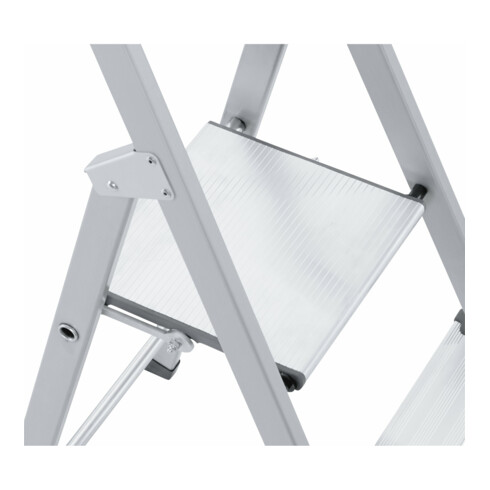 ZARGES Stufenstehleiter Alu 8Stufen 1seitig Plattform-H1700mm 7.1kg eloxHolme