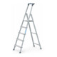 ZARGES Stufenstehleiter Aluufen 1seitig Plattform-H1030mm 4.2kg eloxHolme-1