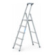 ZARGES Stufenstehleiter Aluufen 1seitig Plattform-H1030mm 4.2kg eloxHolme-2