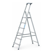 ZARGES Stufenstehleiter Aluufen 1seitig Plattform-H1240mm 4.9kg eloxHolme