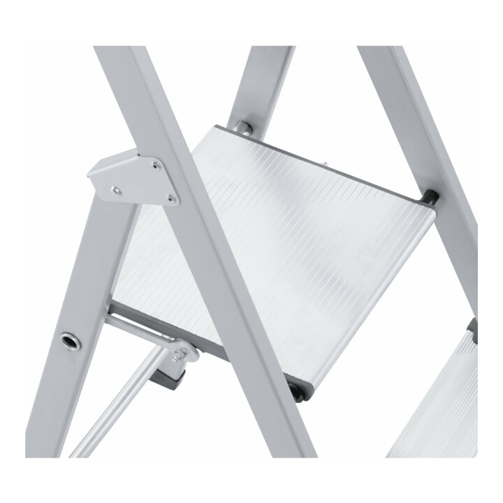 ZARGES Stufenstehleiter Aluufen 1seitig Plattform-H1240mm 4.9kg eloxHolme