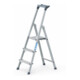 ZARGES Stufenstehleiter Alu 4Stufen 1seitig Plattform-H810mm 3.3kg eloxHolme-2