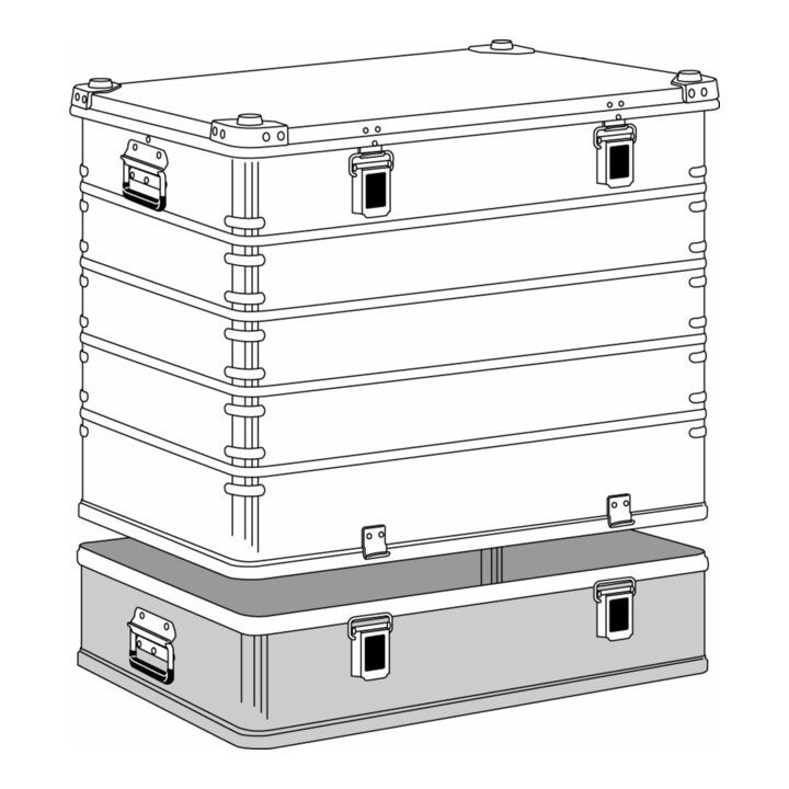 ZARGES Transportkiste K 470 Plus - Haubenbehälter 750 x 550 x 580 mm