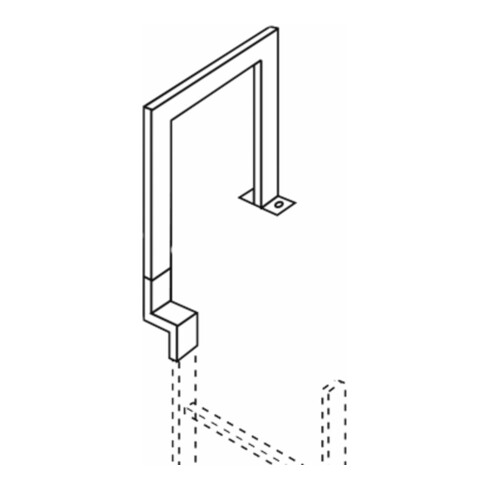 ZARGES Übersteigbügel 500 mm tief, Stahl verzinkt