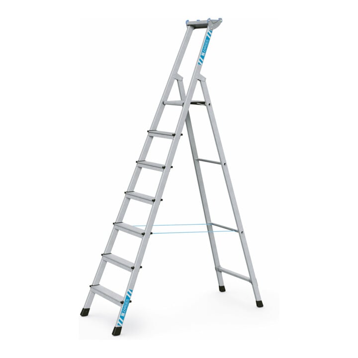 Set ZARGES XLstep S - LM-Stufen-Stehleiter 7 Stufen + Werkzeugtasche