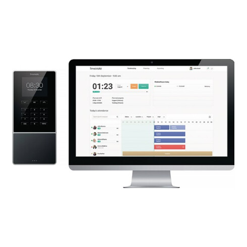Zeiterfassungssystem TM-616 m.RFID-Scenner TIMEMOTO