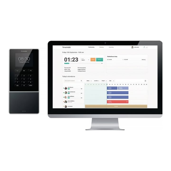 Zeiterfassungssystem TM-616 m.RFID-Scenner TIMEMOTO