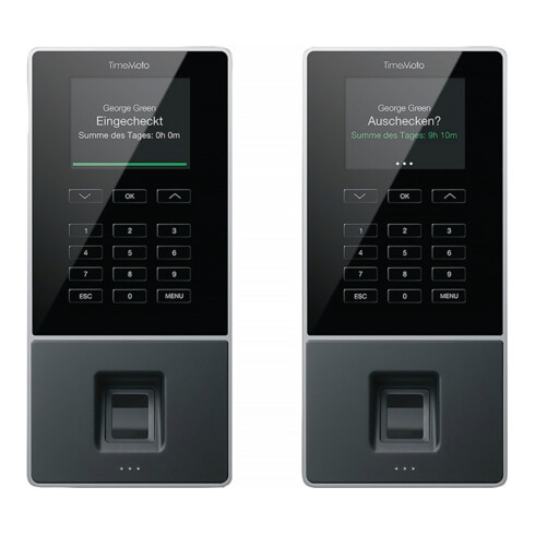 Zeiterfassungssystem TM-626 m.RFID-/Fingerabdruck-Scanner TIMEMOTO