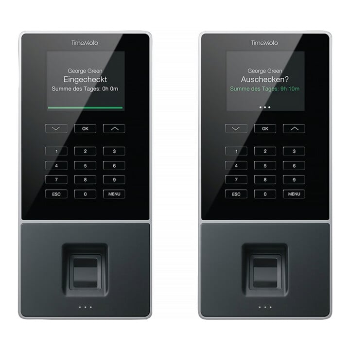 Zeiterfassungssystem TM-626 m.RFID-/Fingerabdruck-Scanner TIMEMOTO