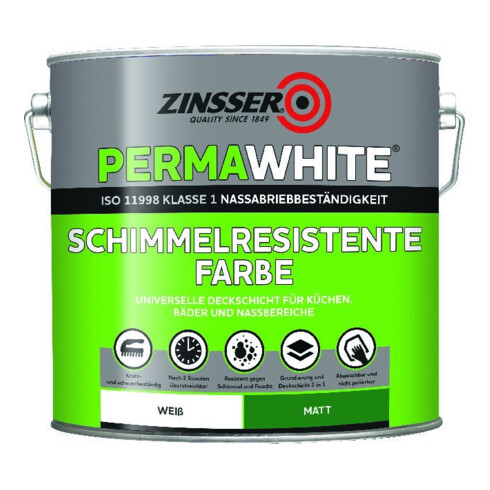 ZINSSER Permawhite blanc mat 2,5L