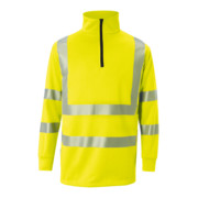 Kübler Zip-Sweatshirt REFLECTIQ PSA 2 warngelb Form 5146