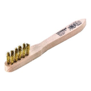 Zündkerzenbürste L.150mm 0,15mm Messingdraht gewellt 3-reihig Btl.LESSMANN