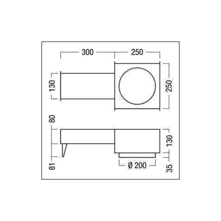Zumtobel Betoneingießgehäuse PANOS INF 550 x 250 x 165 mm