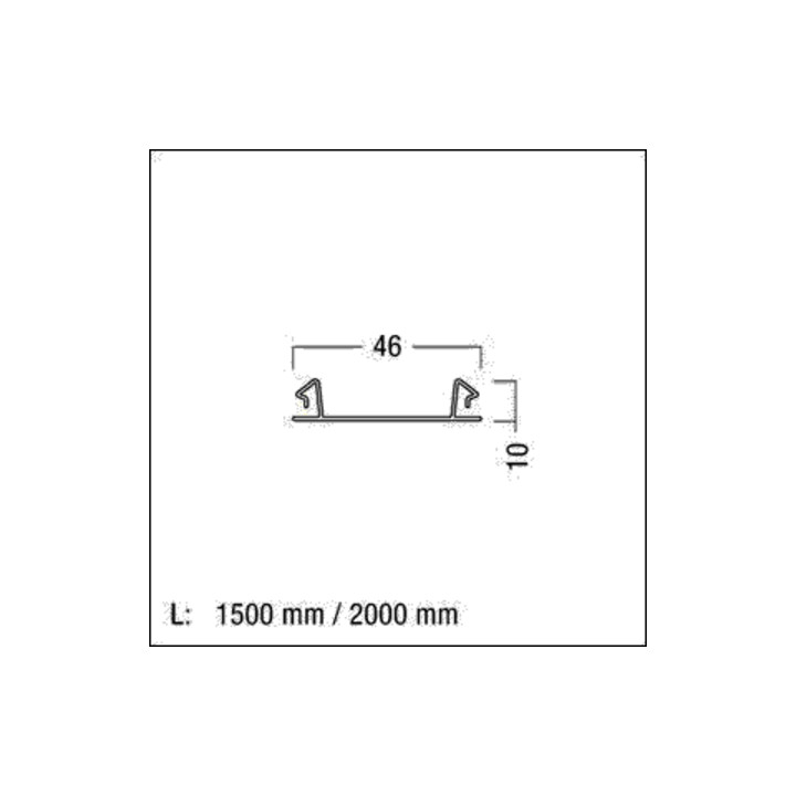 Zumtobel Group Bande de recouvrement blanche TECTON T/KK#22170178
