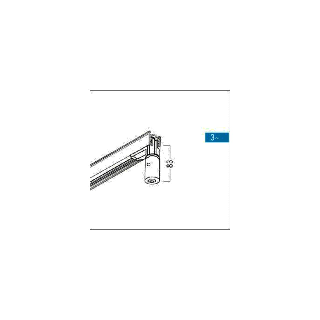 Zumtobel Group Pendel-Adapter 3ph sw ANSCHL-GEH BK 3CU ADAPT, 60280072