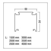 Zumtobel Group Rail de support blanc 2000 mm TECTON T WH-4