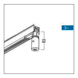 Zumtobel Pendel-Adapter 3ph ws ANSCHL-GEH WH 3CU ADAPT