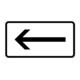 Zusatzschild 1000-11, 330x600mm Flèche de virage à gauche, adhésif RA1 avec label qualité RAL-3