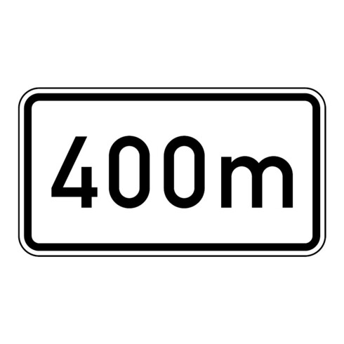 Zusatzschild 1004, 231x420mm Texte : 400m RAL-Gütezeichen Film RA2
