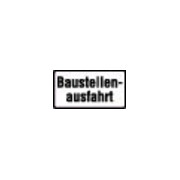 Zusatzschild 1007-33, 231x420mm Baustellenausfahrt RAL-Gütezeichen Folie RA2