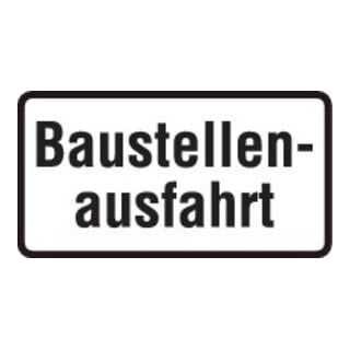 Zusatzschild 1007-33, 330x600mm Sortie de chantier, film RAL RA2