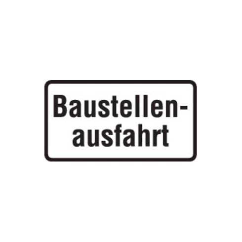 Zusatzschild 1007-33, 330x600mm Sortie de chantier, film RAL RA2