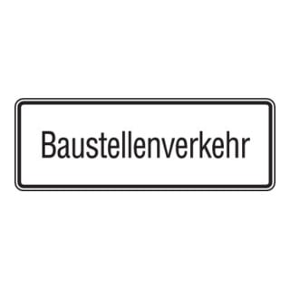 Zusatzschild 1007-38, 330x600mm Baustellenverkehr RAL-Gütezeichen Folie RA2