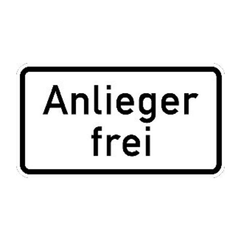 Zusatzschild 1020-30, 330x600mm Accès riverains autorisé RAL-Gütezeichen Folie RA2