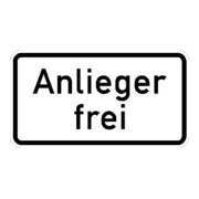 Zusatzschild 1020-30, 330x600mm Accès riverains autorisé RAL-Gütezeichen Folie RA2