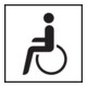 Zusatzschild 1044-10, 330x600mm Conducteur de fauteuil roulant, adhésif RAL RA2-1