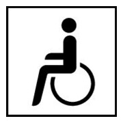Zusatzschild 1044-10, 330x600mm Utilisateur de fauteuil roulant, film RAL-Gütezeichen RA1