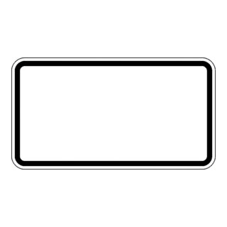 Zusatzschild blanc, 231x420mm fond blanc - bord noir RAL-Gütezeichen film RA1
