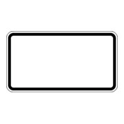 Zusatzschild blanc, 231x420mm fond blanc - bord noir RAL-Gütezeichen film RA1