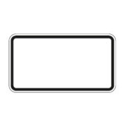 Zusatzschild blanc, 330x600mm RAL2 fond blanc bord noir