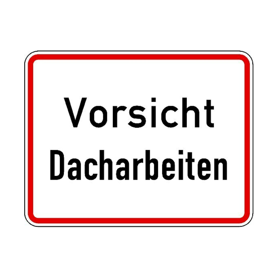Zusatzschild blanko, 330x600mm RAL2 Grund weiß Rand schw