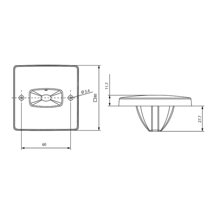 Zutrittskontrollsystem SecuLogic GCER 100 silber IP66 RFID-Reader Auf-/Unterputz