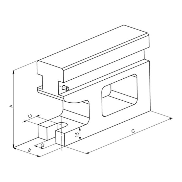 Zwischenelement Nr.7500Z M16 H.max.120mm