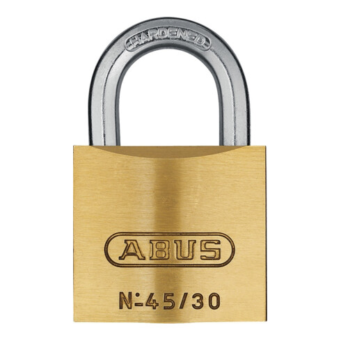 Zylindervorhangschloss 45/30 Twins B/SB Schlosskörper-B.29mm MS gl.ABUS