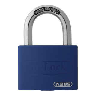 Zylindervorhangschloss T65AL/40 blau Lock-Tag Schlossk.-B.43mm Alu.versch.-schl.