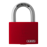 Zylindervorhangschloss T65AL/40 rot Lock-Tag Schlossk.-B.43mm Alu.versch.-schl.