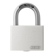 Zylindervorhangschloss T65AL/40 weiß Lock-Tag Schlossk.-B.43mm Alu.versch.-schl.